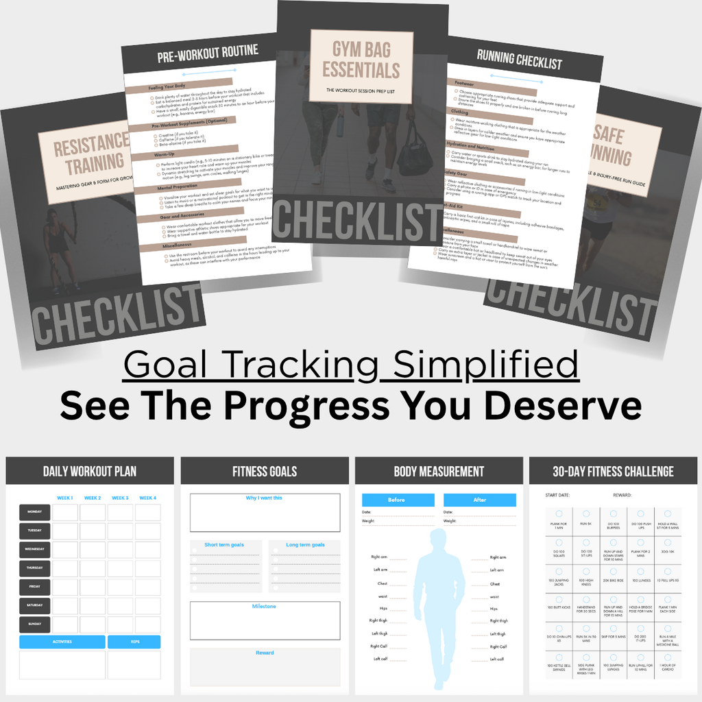 Digital Fitness Planner and Fitness Checklist Templates